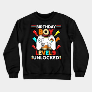 Level 9 Video 9th Birthday Crewneck Sweatshirt